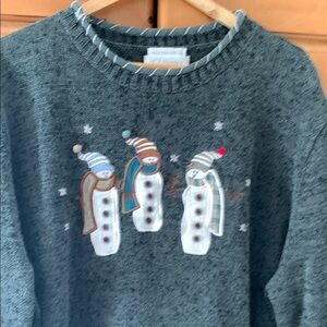 Gray Sweater Snowman Design 3X
